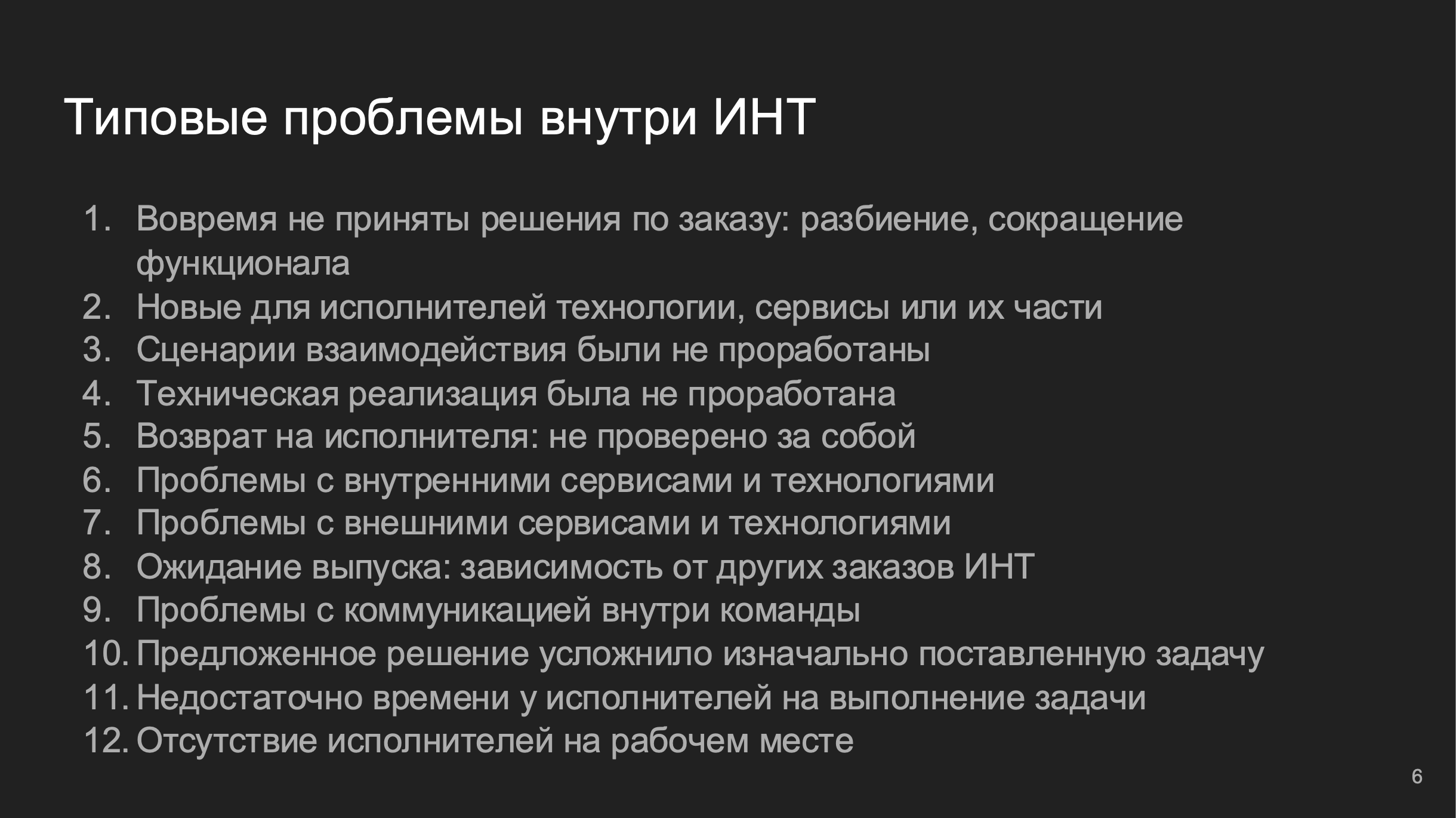 Чек-лист выпущенного заказа