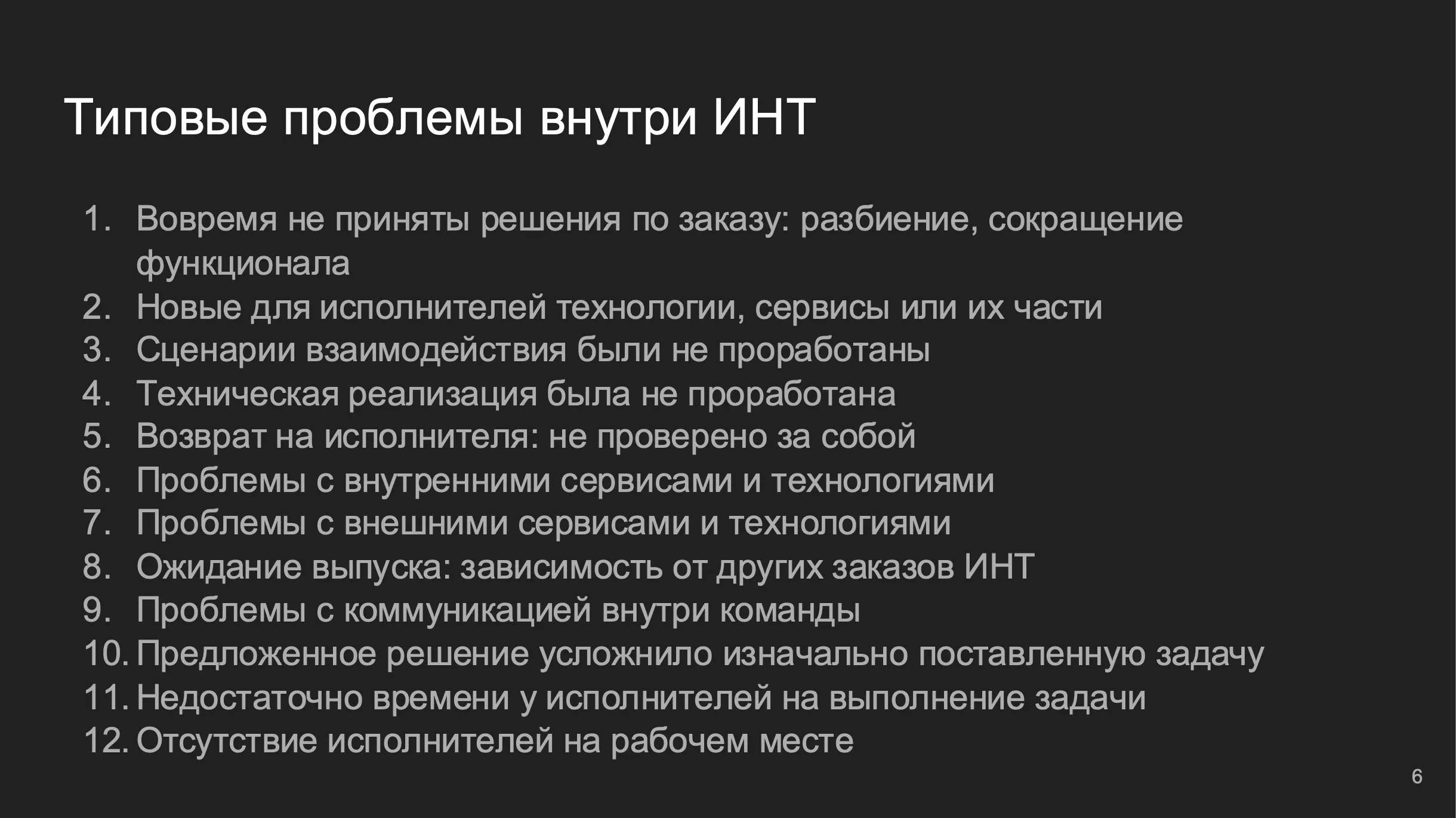 Чек-лист выпущенного заказа